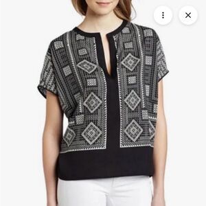 BCBGmaxazria Ayanna scarf top with geometric pattern